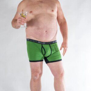 Bear Skn Bamboo Boxer Briefs – 6XL – Olive with Black Trim – Big & Tall